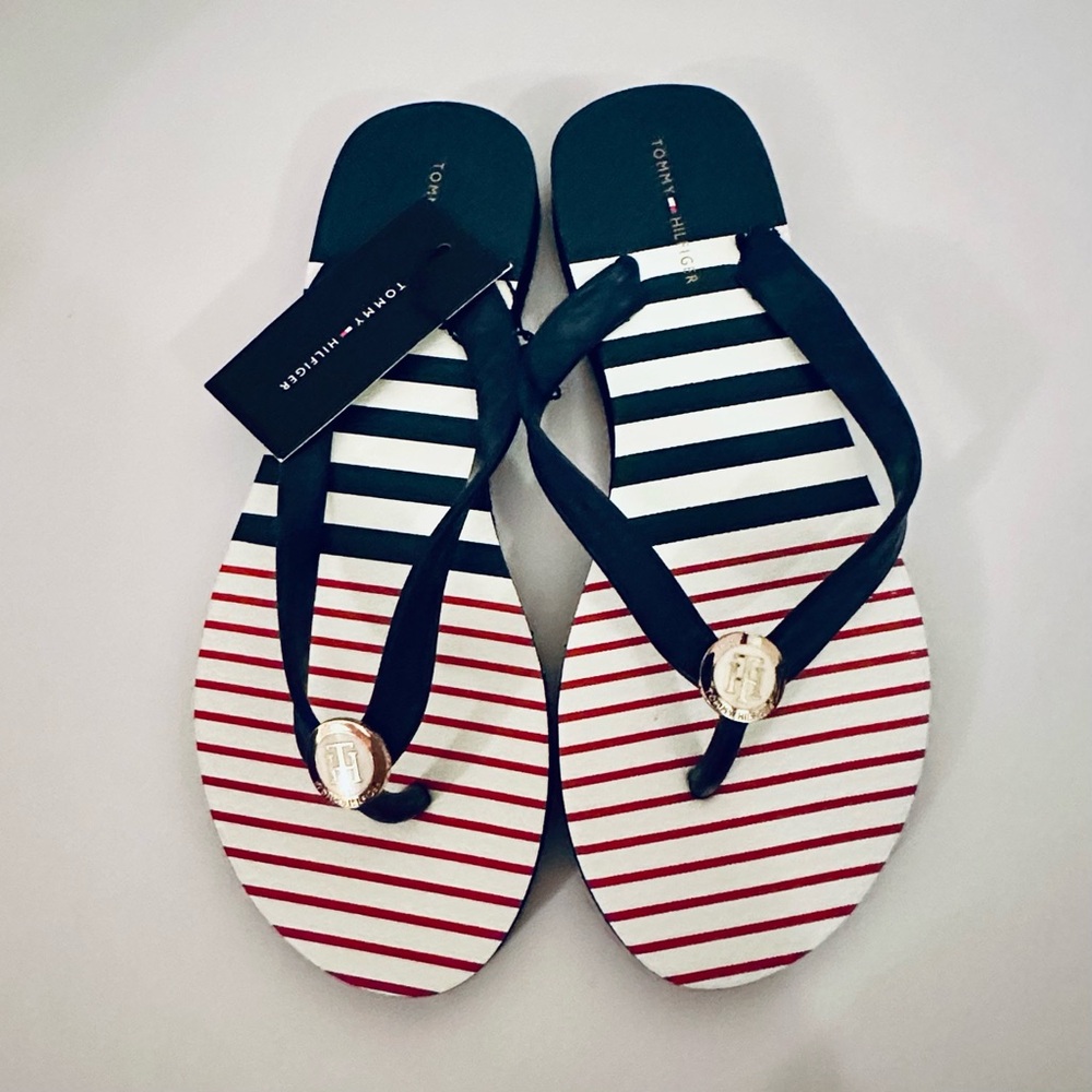 Tommy Hilfiger Striped Flip Flops